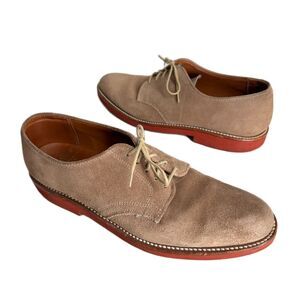 Vintage Walk Over Buks Mens Shoes Size 9.5 A Narrow Tan Suede Leather Oxford